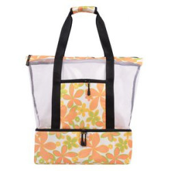 Beach Tote Bag With Insulated Cooler