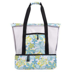 Beach Tote Bag With Insulated Cooler