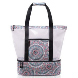 Beach Tote Bag With Insulated Cooler