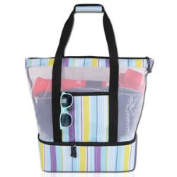 Beach Tote Bag With Insulated Cooler