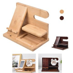 Wood Phone Docking Station Desk Organizer