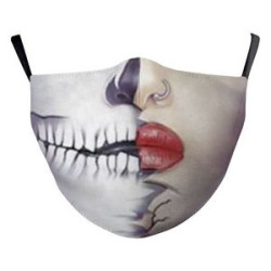 Cotton Fancy Halloween Face Mask Beats Mouth for Adult Party