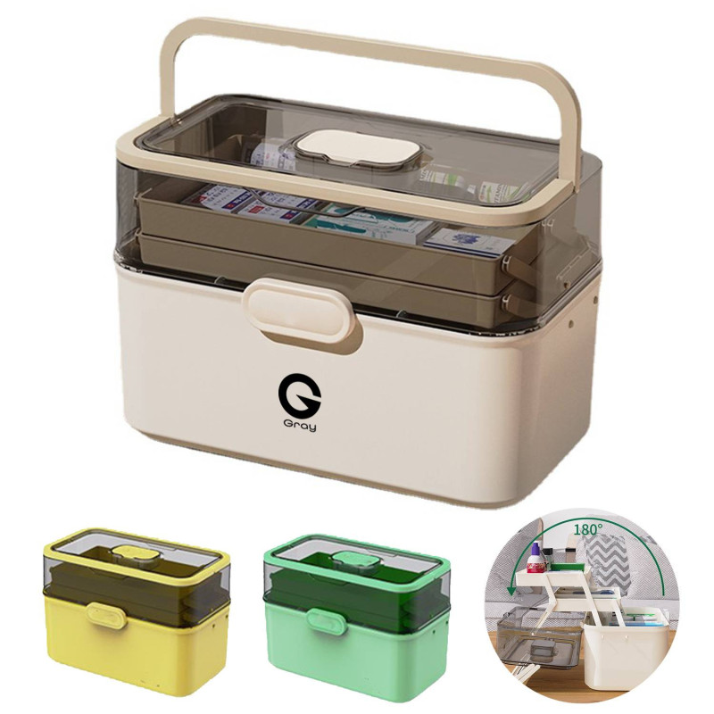 First Aid Medicine Box Organizer