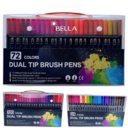 Plastic Double ended marker soft head watercolor pen set