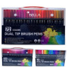 Plastic Double ended marker soft head watercolor pen set