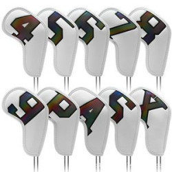 PU Leather Golf Club Protective Covers 10PCS