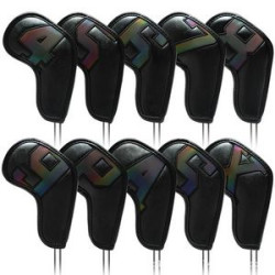 PU Leather Golf Club Protective Covers 10PCS