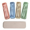 4 Sets Portable Wheat Cutlery