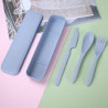 4 Sets Portable Wheat Cutlery