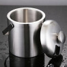 Double-Wall Stainless Steel Insulated Ice Bucket W/Lid 1.3L