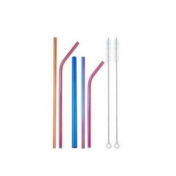Stainless Straws 5 Pack Suit with Velvet Pouch