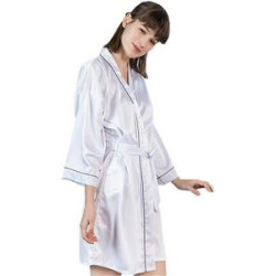 Women's Satin Robe,Silky Kimono Bathrobe
