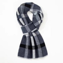 Winter Pure Wool Plaid Business Scarf For Men
