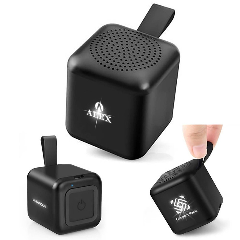 Super Bass Portable Music Box Speaker Mini Led Light Up Logo