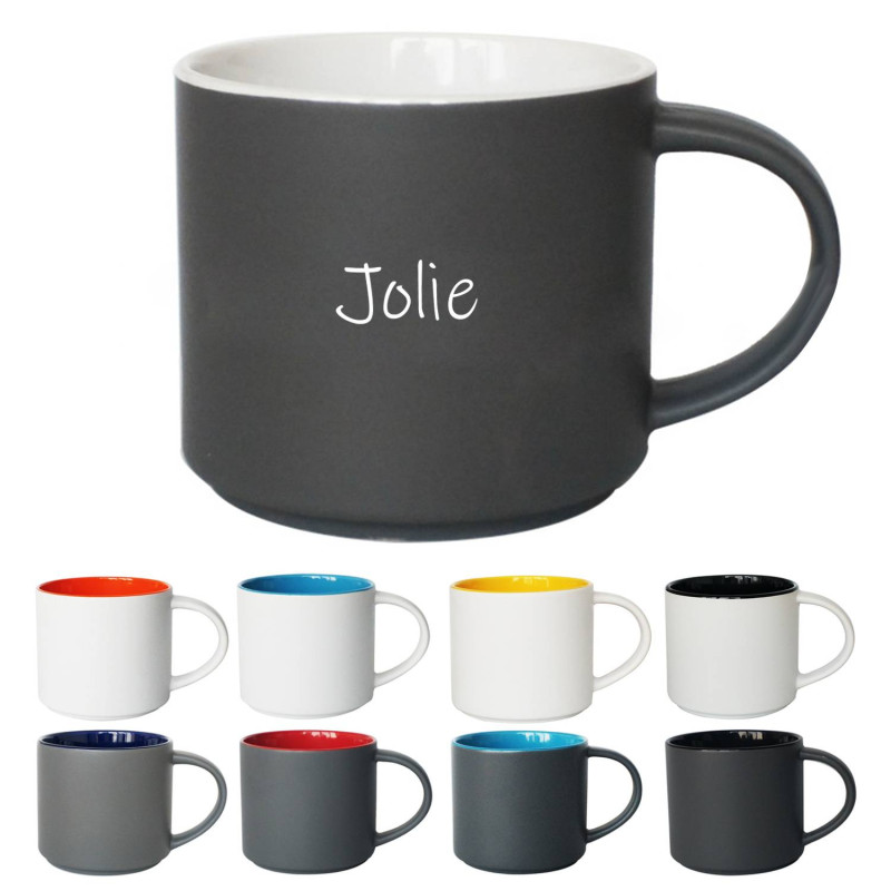 12oz Bicolor ceramic cup