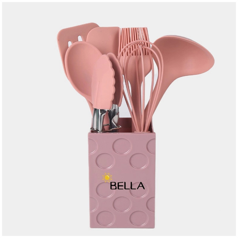 Non-Stick Silicone Cooking Utensils Set with Holder