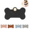 PU Leather pet identification name tag