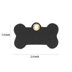 PU Leather pet identification name tag
