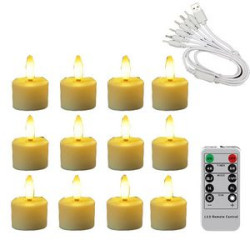 Usb Rechargeable 3D Wicks Tealights Candle Flameless