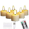 Usb Rechargeable 3D Wicks Tealights Candle Flameless