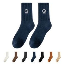 Solid Color Crew Socks