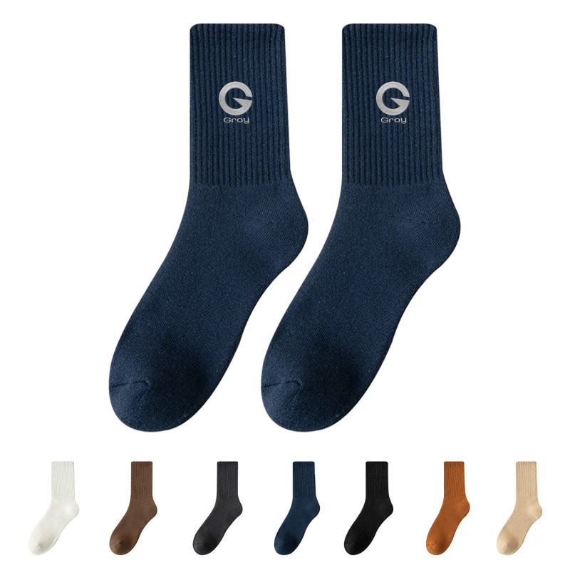 Solid Color Crew Socks