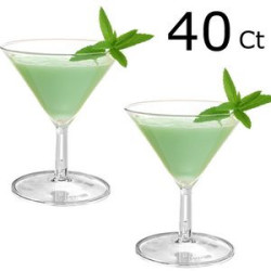 2oz Mini Dessert Cups Plastic Cocktail Glasses