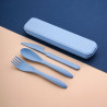 Portable Wheat Straw Cutlery With Case