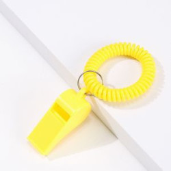 Whistle Key Ring With Coil Wristband