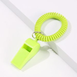Whistle Key Ring With Coil Wristband