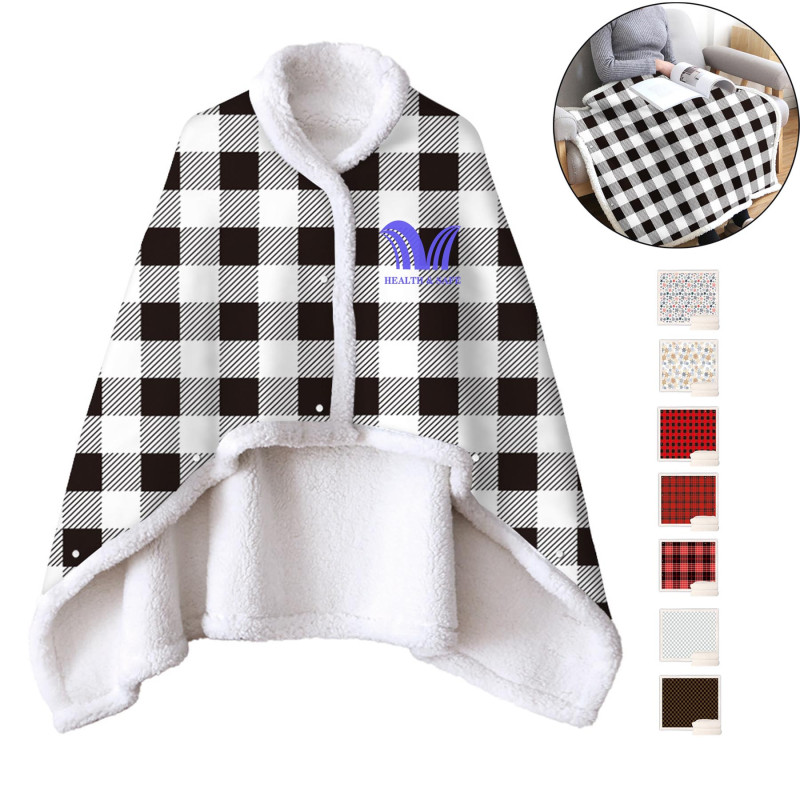 Custom Full Color Sherpa Wearable Blanket