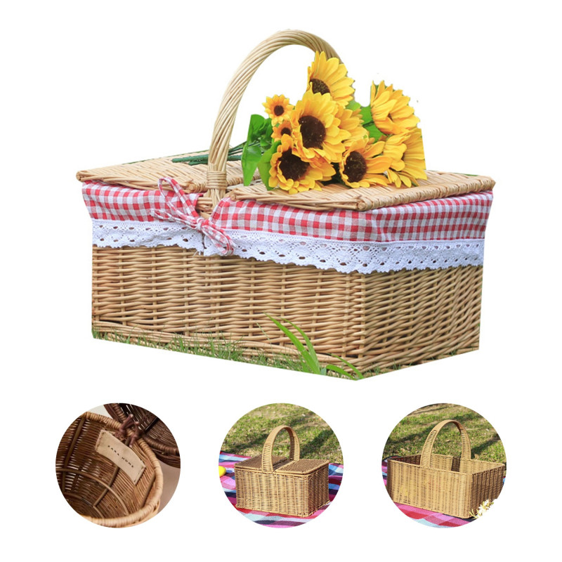 Ratten Picnic Basket With Handle