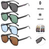 Uv400 Vintage Sunglasses Large Squared Aviator Frame