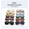 Uv400 Vintage Sunglasses Large Squared Aviator Frame