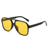 Uv400 Vintage Sunglasses Large Squared Aviator Frame