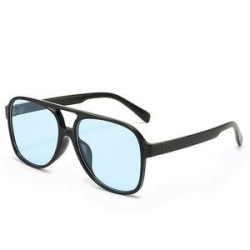 Uv400 Vintage Sunglasses Large Squared Aviator Frame