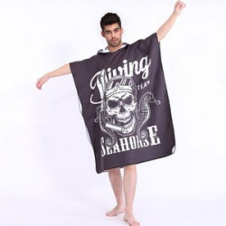 Custom Sublimation Beach Poncho Changing Robe With Hood