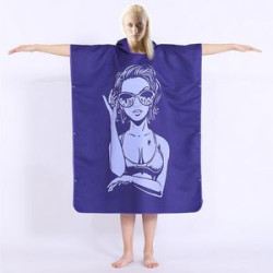 Custom Sublimation Beach Poncho Changing Robe With Hood