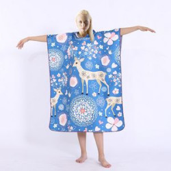 Custom Sublimation Beach Poncho Changing Robe With Hood