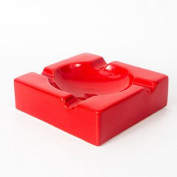 Ceramic Ashtray With Cigar Holder