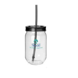 16Oz Plastic Mason Jar Drink Cup