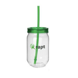 16Oz Plastic Mason Jar Drink Cup