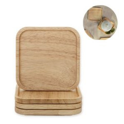 Square Black Walnut Wooden Cup Coaster