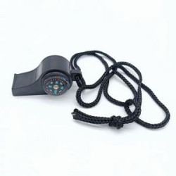 Emergency Survival Whistle w/ Therm & Compass