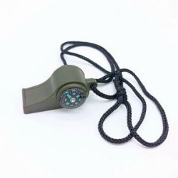 Emergency Survival Whistle w/ Therm & Compass