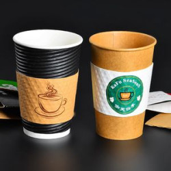 Disposable Heat-Insulating Corrugated Paper Cup Sleeve