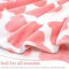 Fleece Cow Print Blanket for All Season