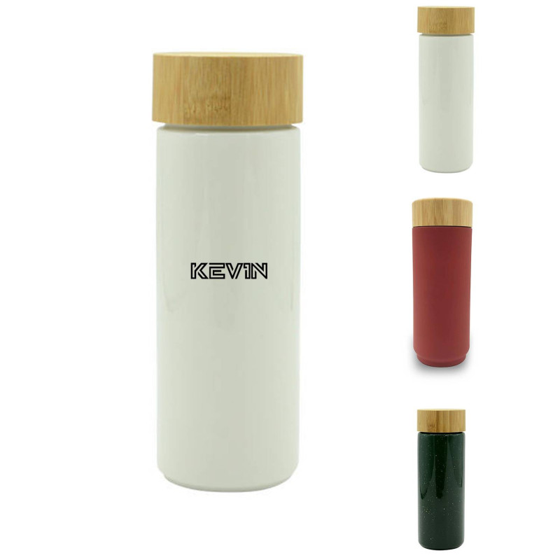 15.8oz Ceramic Cup With Bamboo Cover