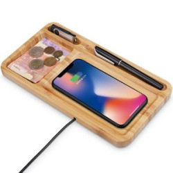 Bamboo Fast Wireless Charger Stand Wood