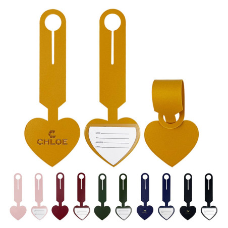 Luggage Tag Leather Strap Flap Lanyard